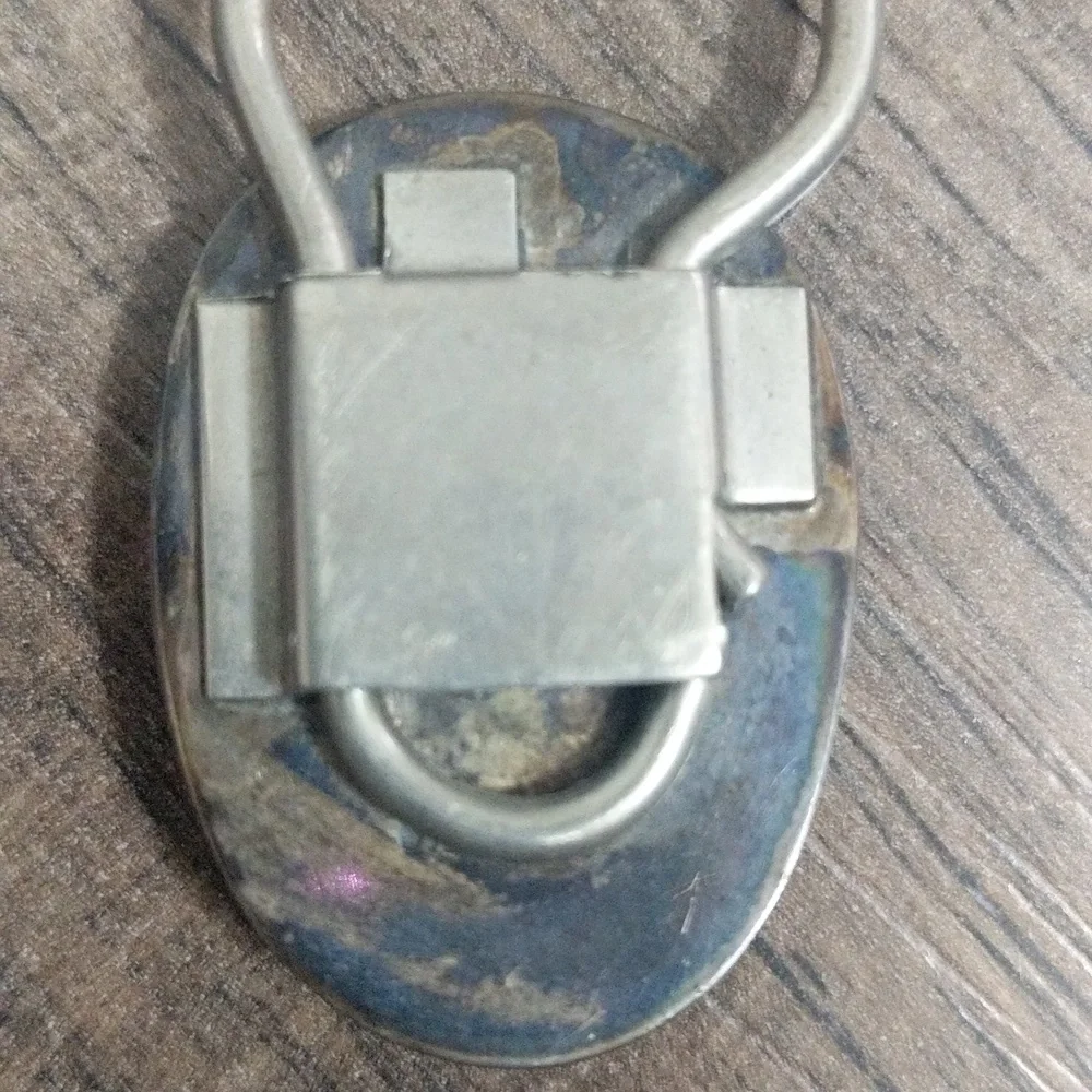 Native American Sterling Silver and Turquoise Keychain. - Picture 5 of 6